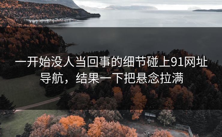 一开始没人当回事的细节碰上91网址导航，结果一下把悬念拉满